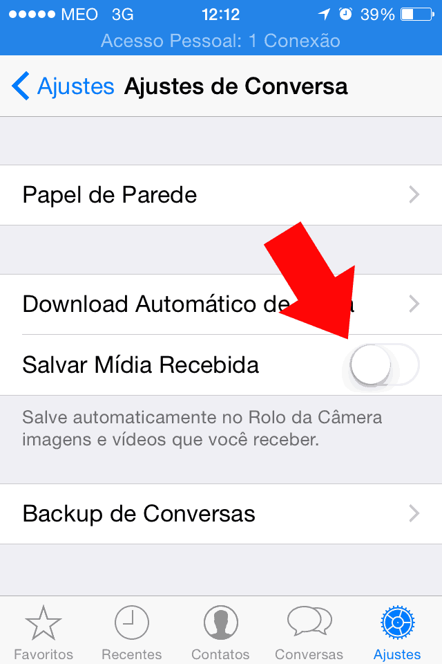 Salvar midia recebida no Whatsap
