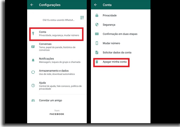 conta do whatsapp