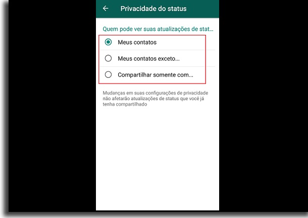 dicas para o whatsapp status