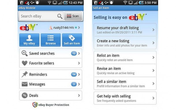 ebay app de compras para iPhone