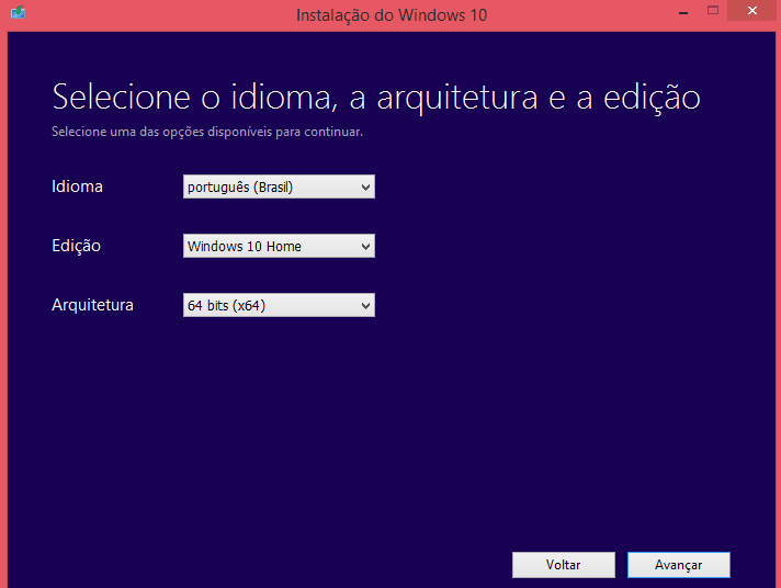 instalar o Windows 10