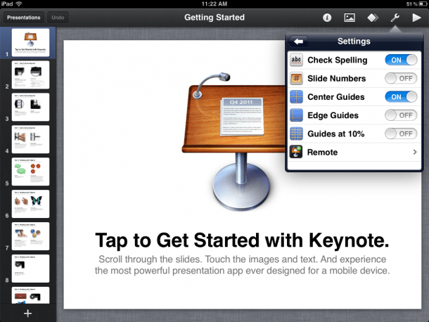 Keynote para iPad