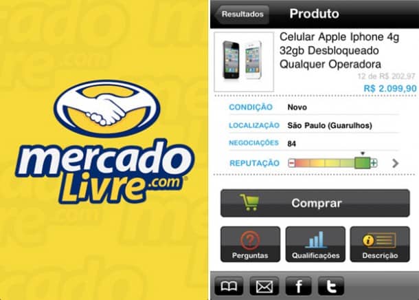 mercado livre app de compra para Android