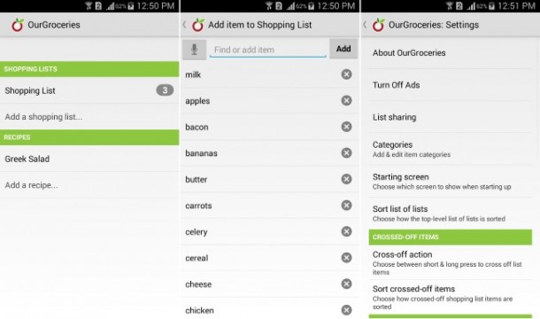 ourgroceries app de compras