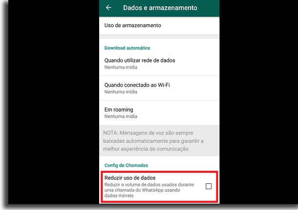 reduzir dados do whatsapp