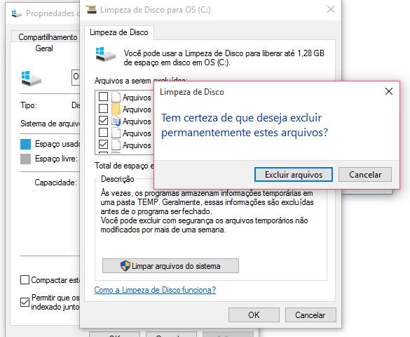 ganhar espaço no Windows