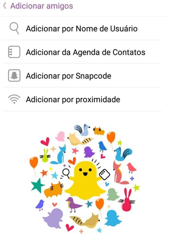 encontrar pessoas no Snapchat