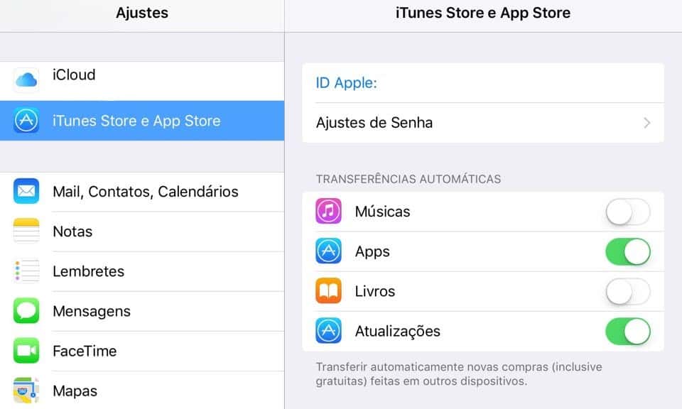 criar uma ID Apple
