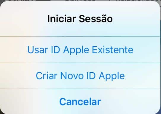 criar uma ID Apple iniciar sessão id apple