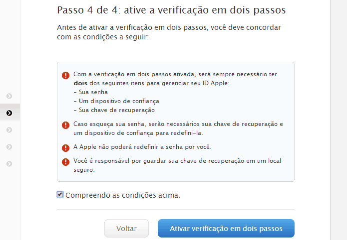 Como ativar a verifica  o de duas etapas do ID Apple - 74