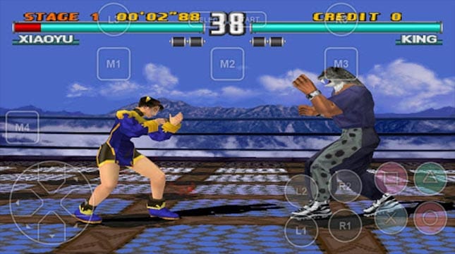 Tekken, being played on FPse for Android