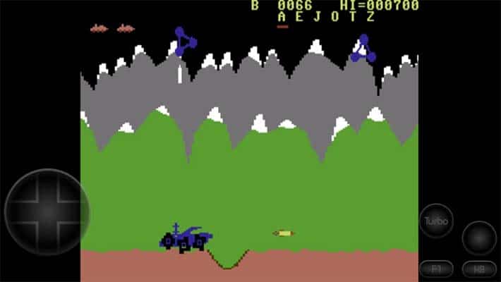 A game being played on C64.emu