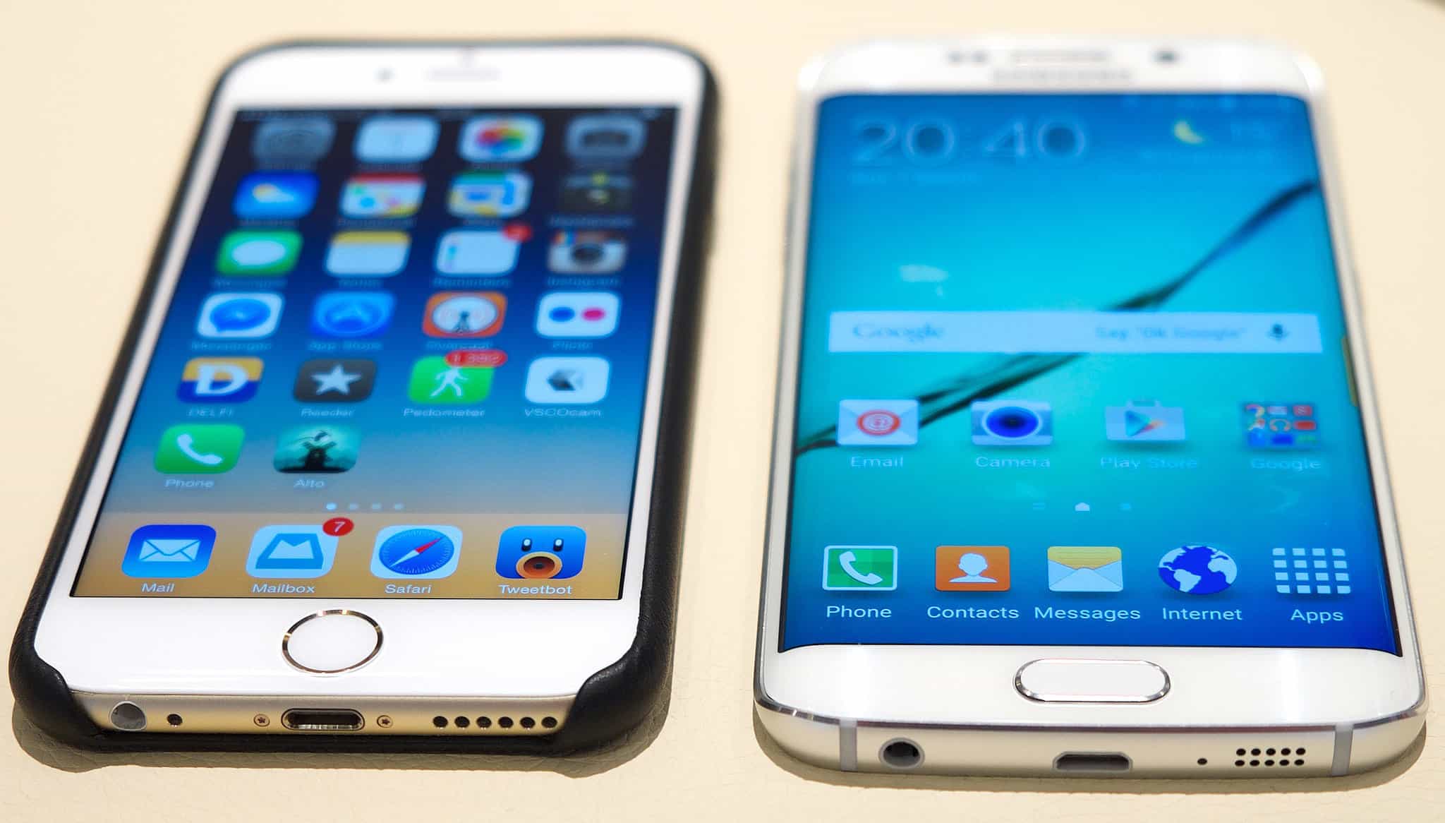 galaxy s6 vs iphone 6S