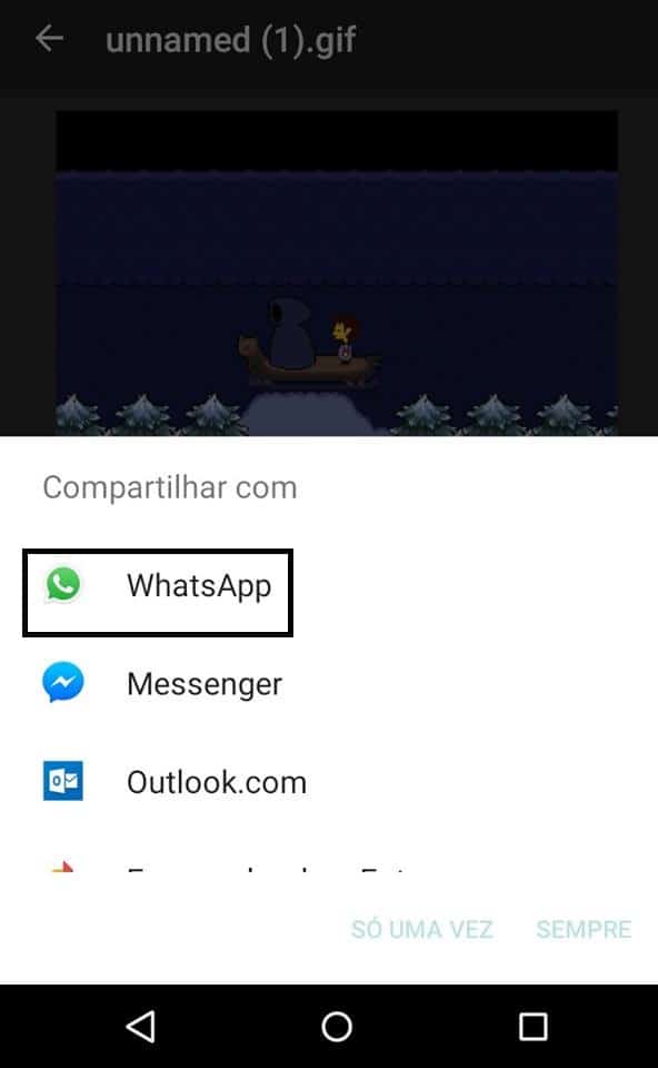 Gifs no Whatsapp