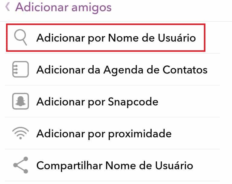 adicionar amigos no snapchat