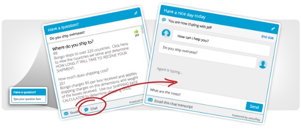 Chat em ecommerce