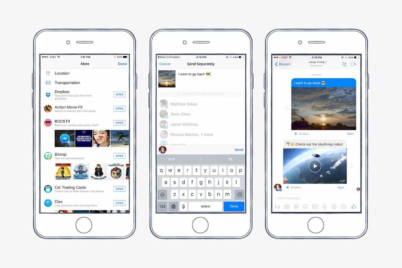 atualização do facebook messenger