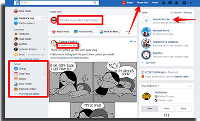 mensagens no facebook pirata