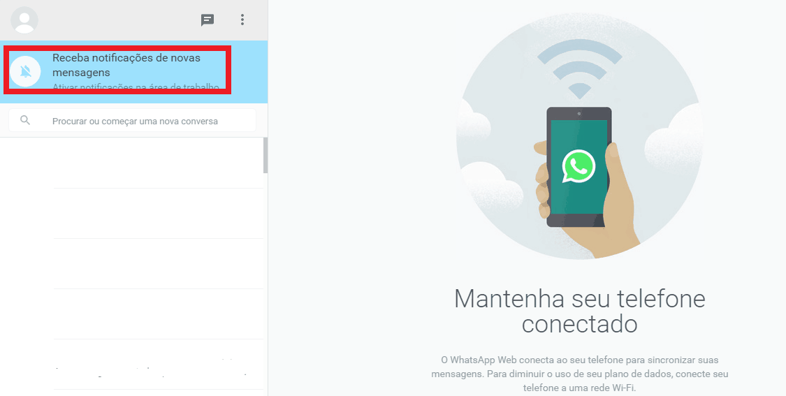 notificações do Whatsapp
