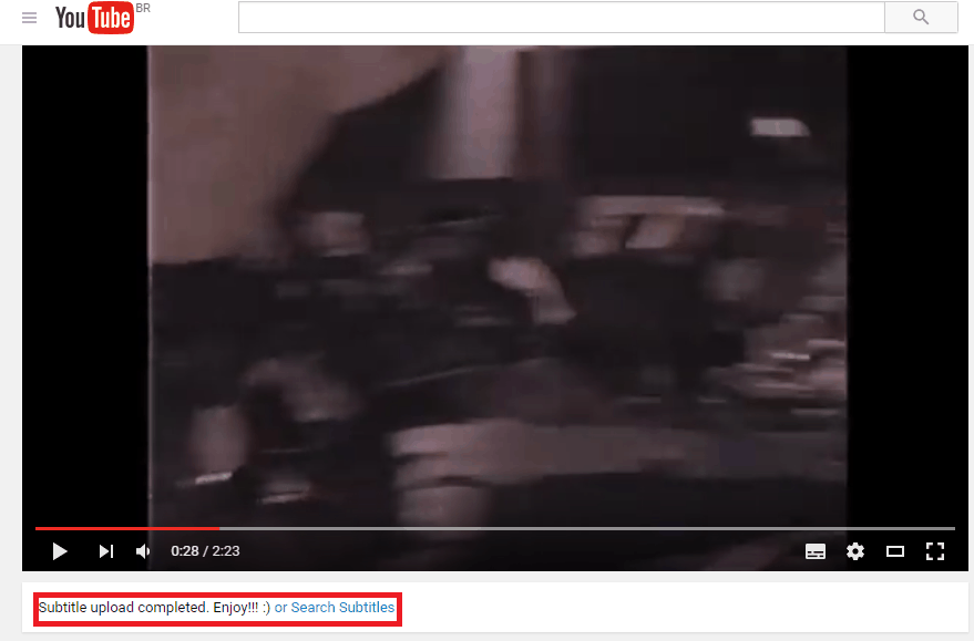 legendas no Youtube