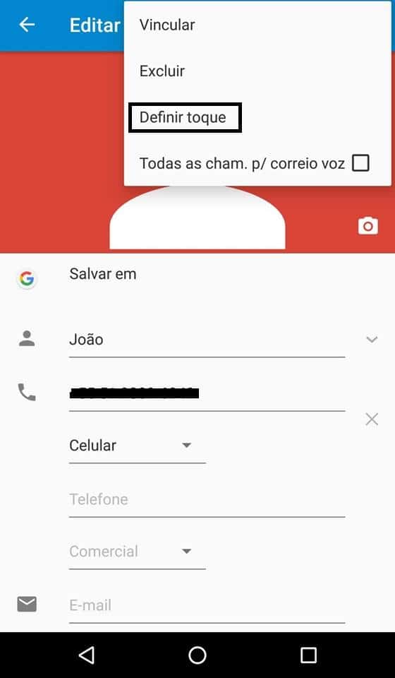 toques do Android