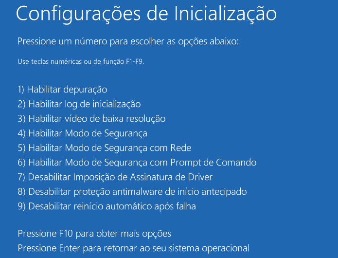 usar modo de segurança