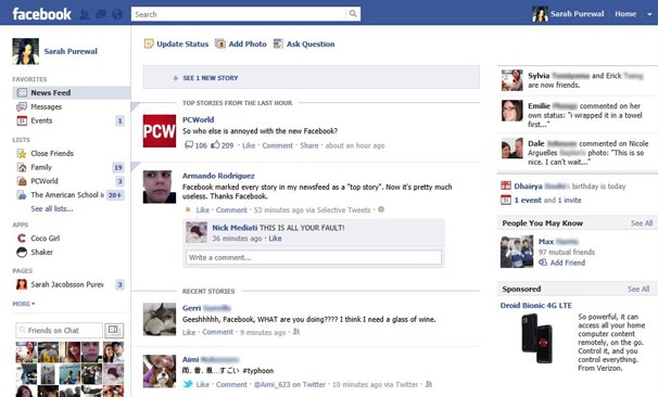 Atualização do Facebook