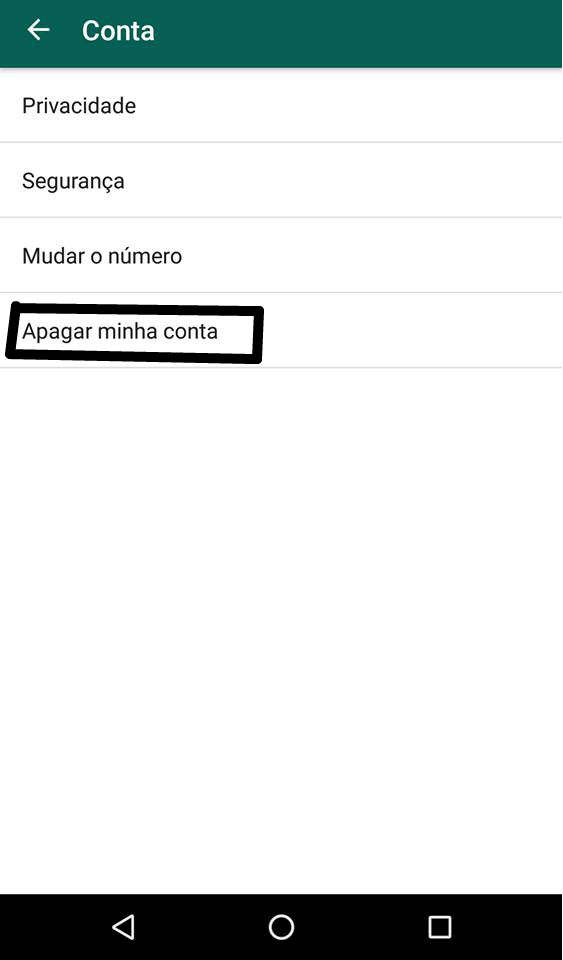 conta do whatsapp