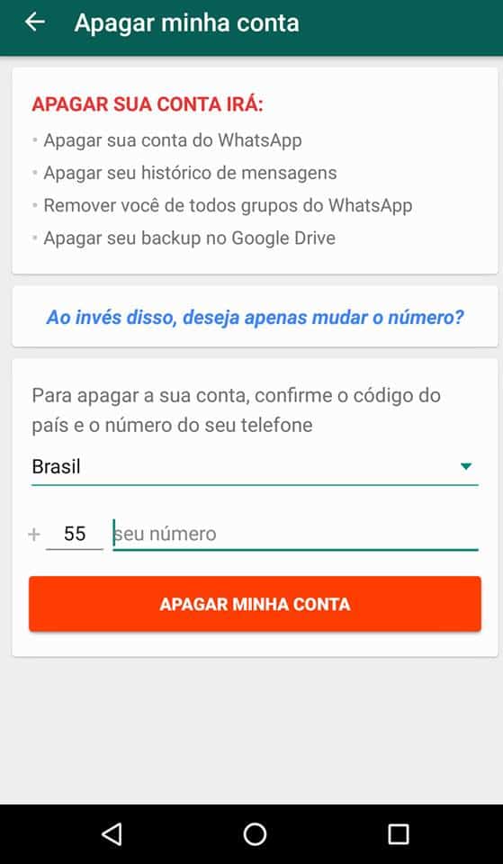 deletar whatsapp