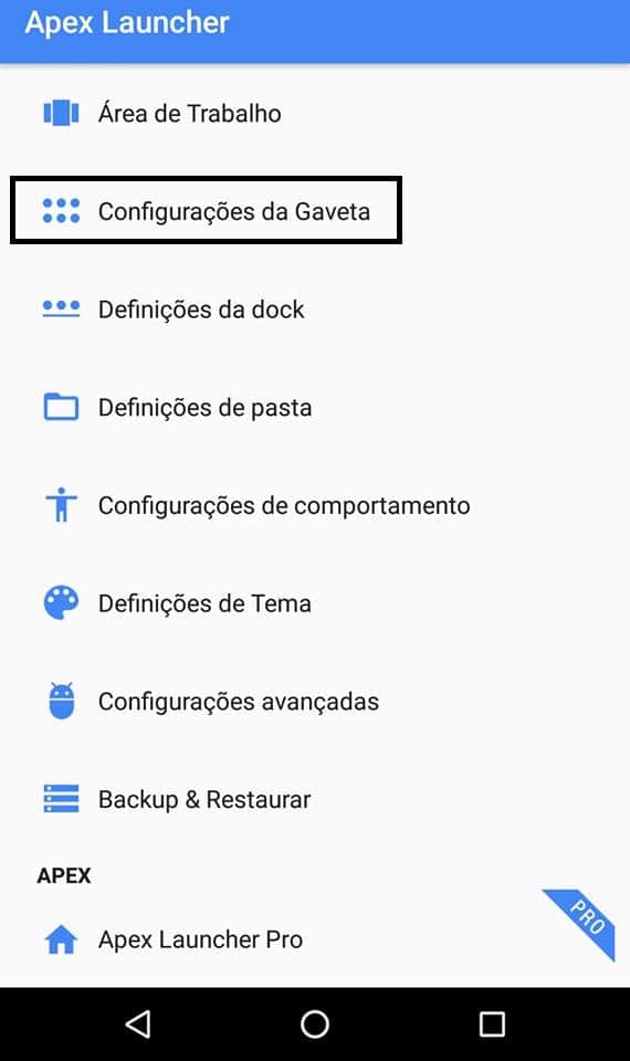 esconder apps