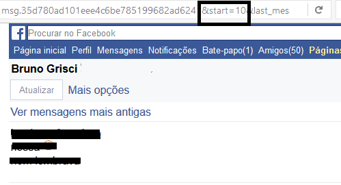 facebook mensagens antigas