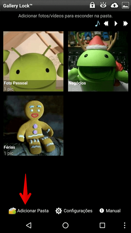 Como esconder  lbuns de fotos no Android - 46