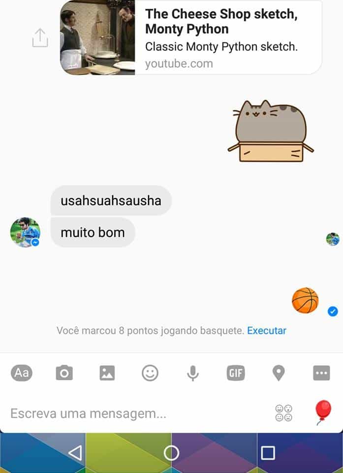 como jogar basquete no messenger
