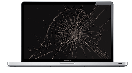 Tela quebrada de Macbook