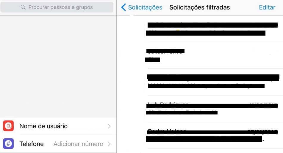 mensagens do Facebook