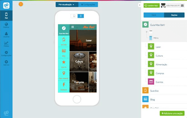 Aplicativo para celular para turismo