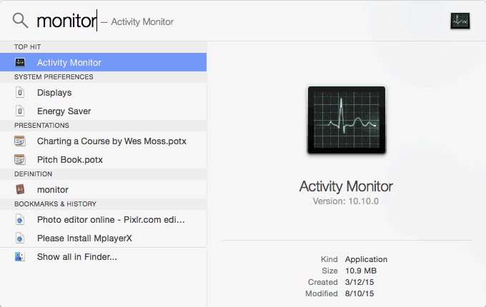 Searching for activity monitor common Mac problems