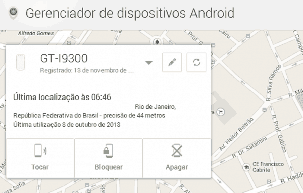 deletar tudo android roubado