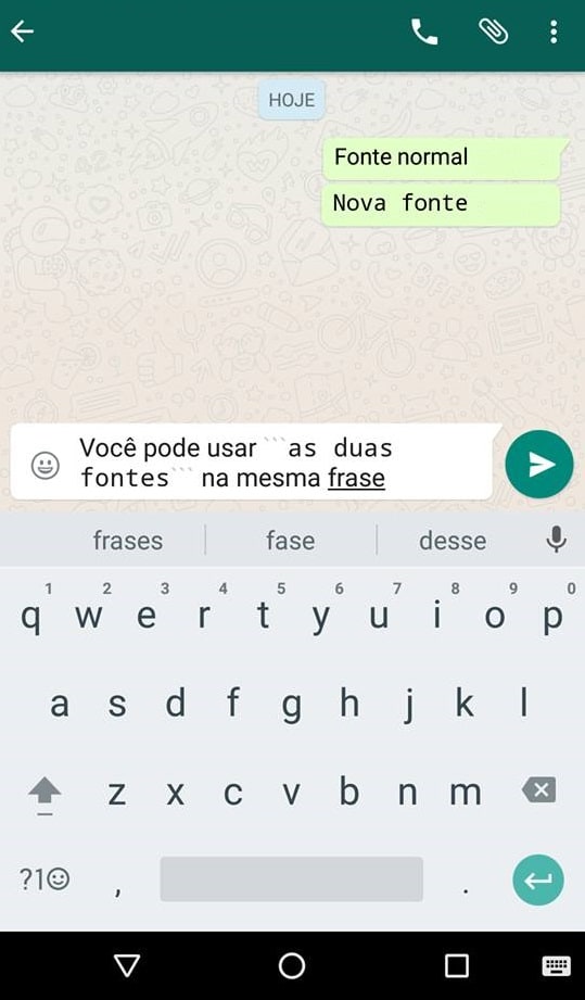 Como mudar a fonte do WhatsApp no Android - 55
