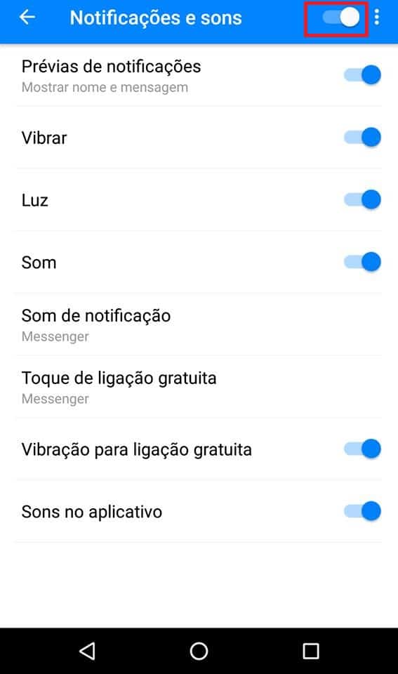 facebook notificações