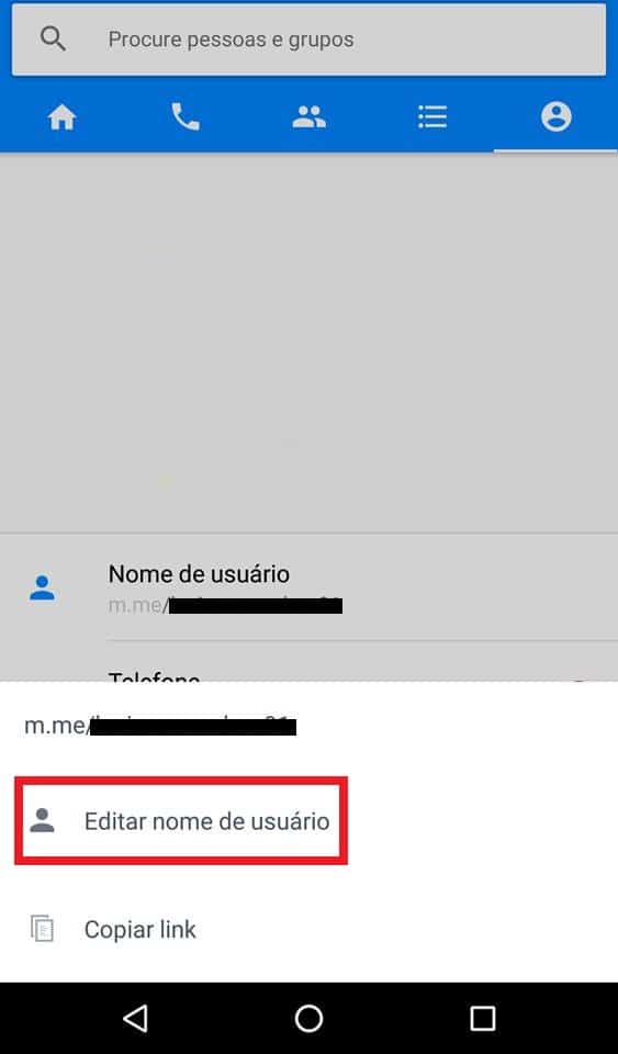 nome de usuário