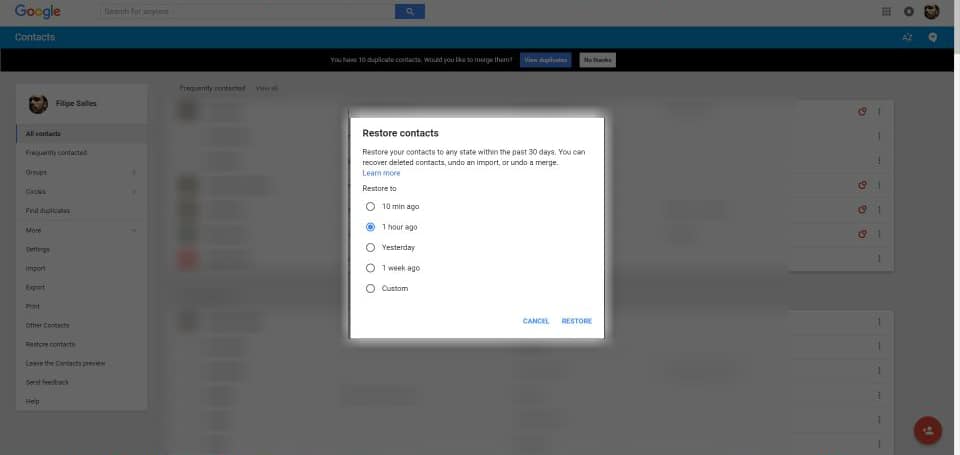 Contatos perdidos no Android