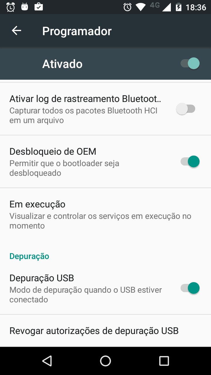 Usar o Android Nougat