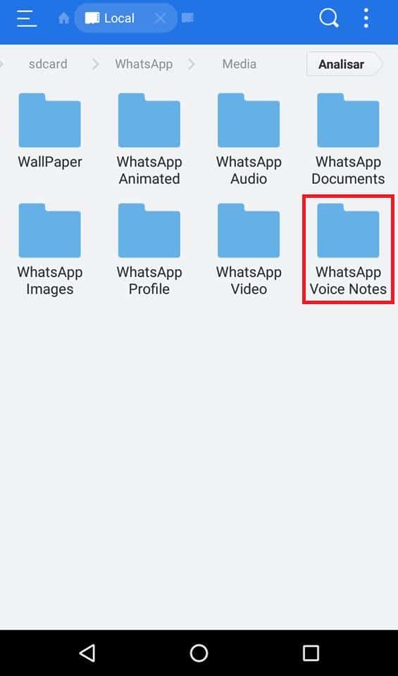 áudio do whatsapp