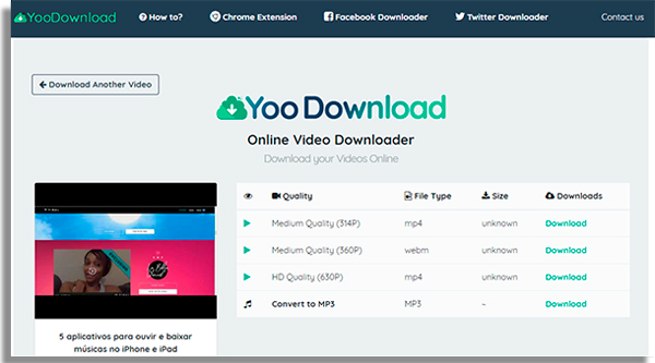 sites para baixar videos do youtube no pc yoodownload