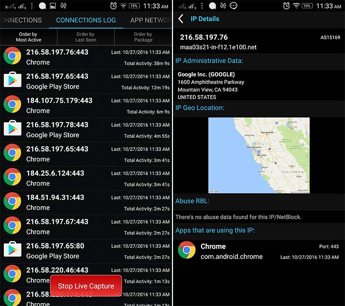 internet no android network
