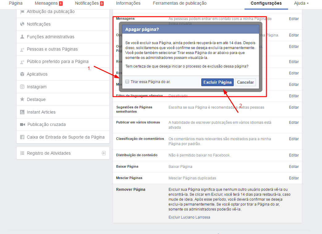 Como remover sua p gina do Facebook para sempre - 50