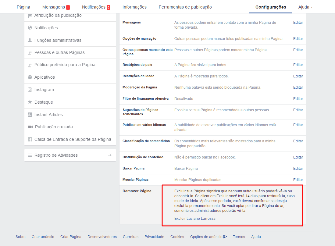 Como remover sua p gina do Facebook para sempre - 76
