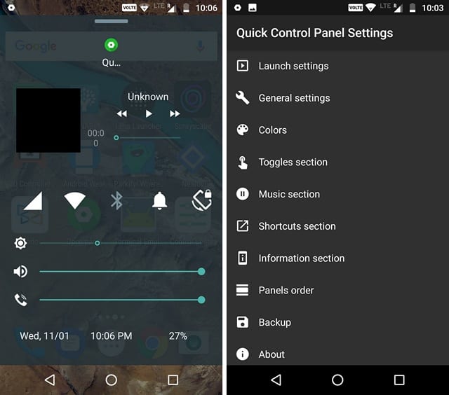 painel de controle