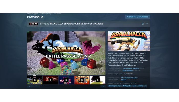 brawlhalla, um dos jogos gratuitos